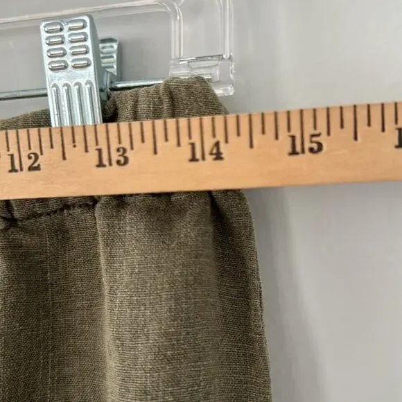 Free People Tomboy Raw Hem High Waisted Shorts Green Size Small Linen - Picture 8 of 11